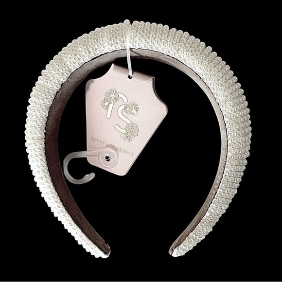 Sincerely Jules Ivory Pearl Headband - Picture 1 of 4